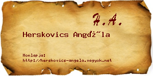 Herskovics Angéla névjegykártya